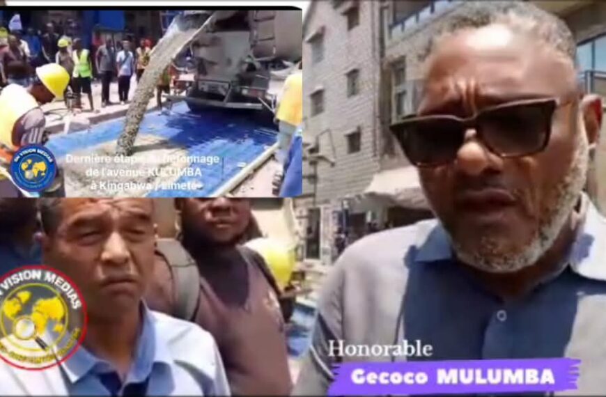 dernière étape du bétonnage de l&rsquo;avenue KULUMBA à Kingabwa/Limete